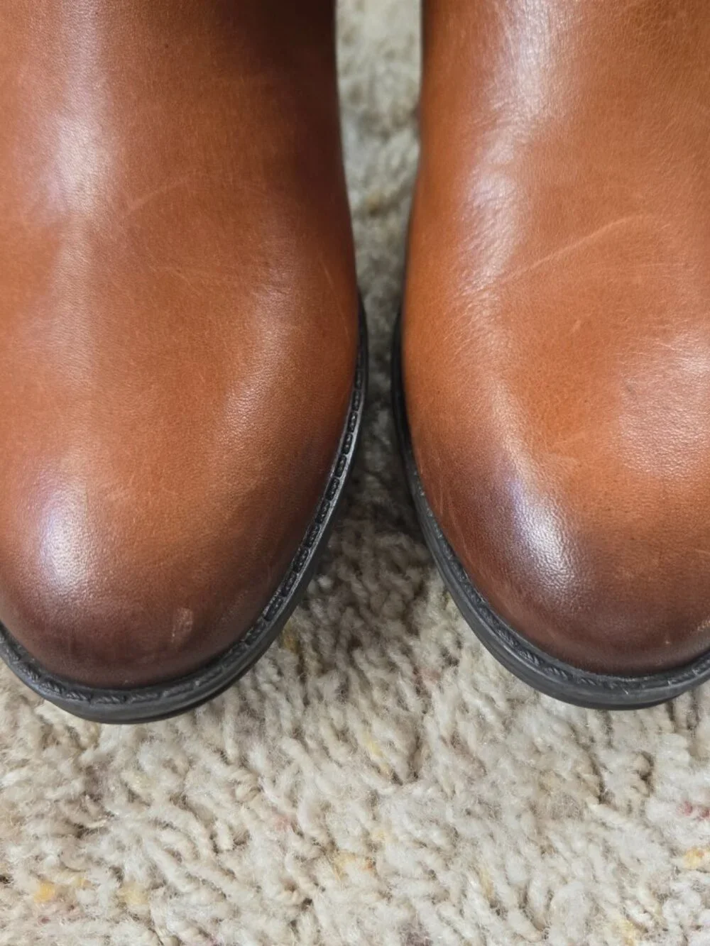 Sam Edelman Penny Leather Riding Boots Whiskey Brown Youth US Size 3/Womens 4.5